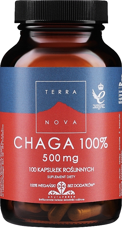 Suplement diety - Terranova Chaga 500 mg Complex — Zdjęcie N1