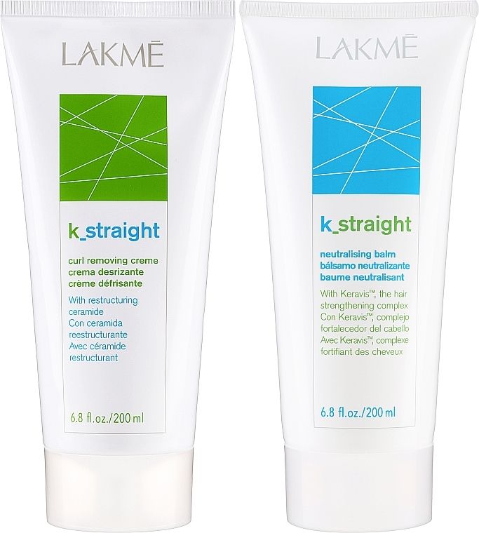 PRZECENA! Zestaw do prostowania twardych włosów - Lakme K-Straight Curl Removing System for Resistant Hair 0 * — Zdjęcie N2
