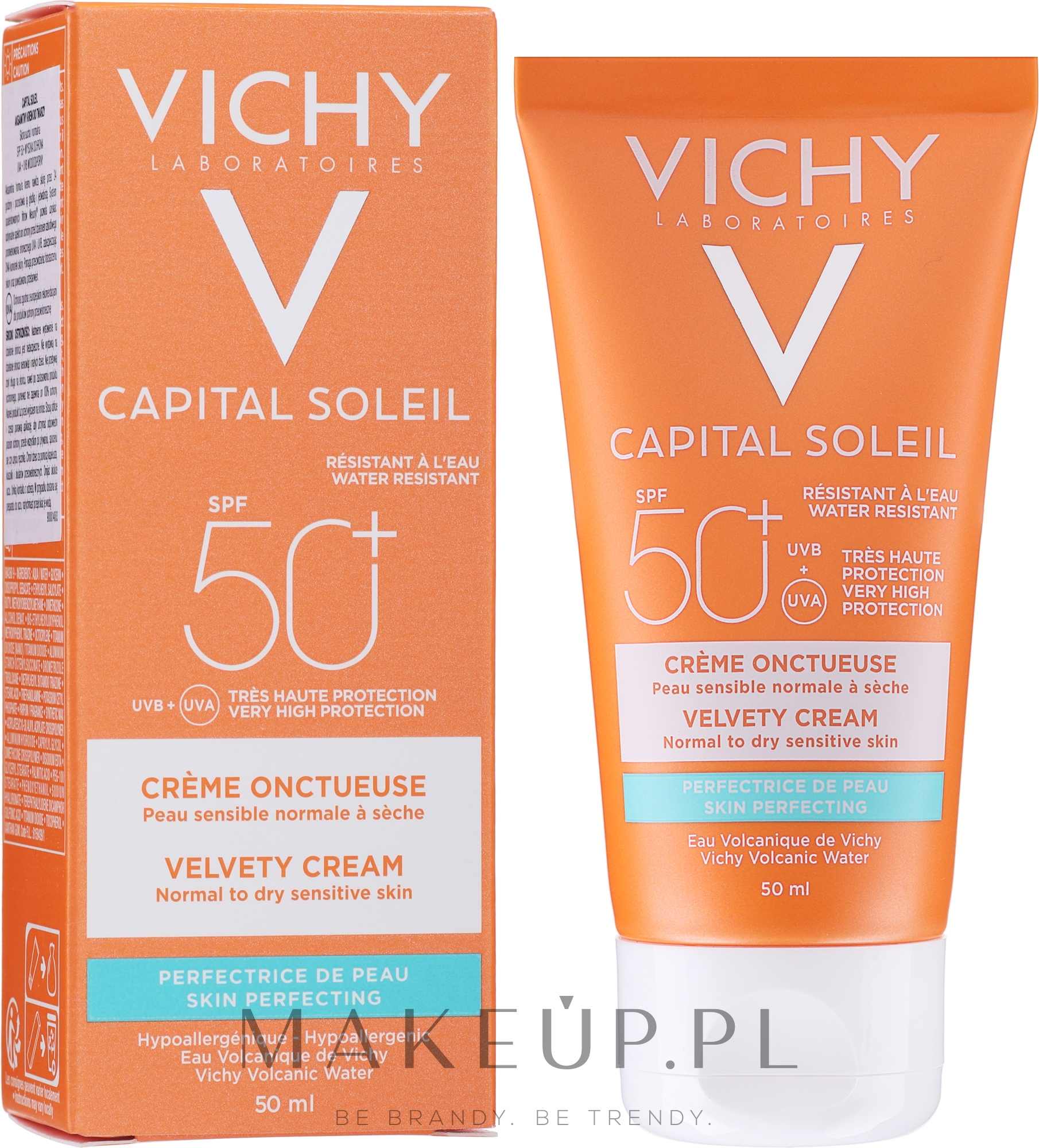 Krem aksamitny do twarzy SPF 50+ - Vichy Capital Soleil SPF 50+ — Zdjęcie 50 ml