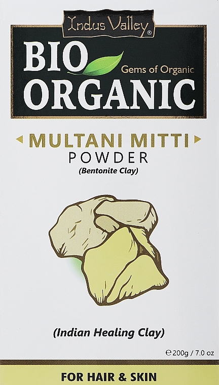 Glinka Multani Mitti (Fuler Land) - Indus Valley Bio Organic Multani Mitti Powder — Zdjęcie N1