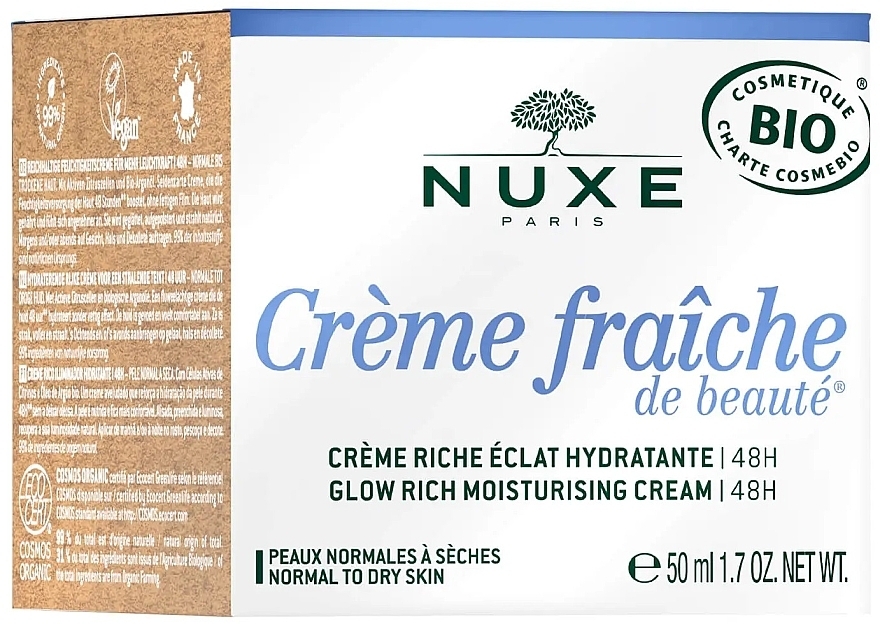 Krem nawilżający do twarzy - Nuxe Creme Fraiche De Beaute Glow Rich Moisturising Cream 48H — Zdjęcie N3