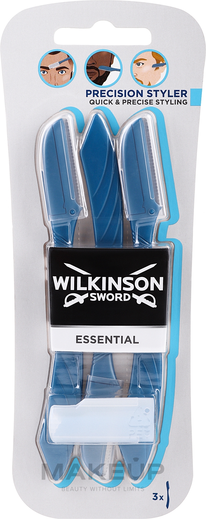 Trymer do brwi i twarzy, 3 szt. - Wilkinson Sword Essential — Zdjęcie 3 szt.