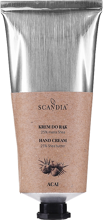Krem do rąk z 25% masłem shea Acai - Scandia Cosmetics Hand Cream  — Zdjęcie N1
