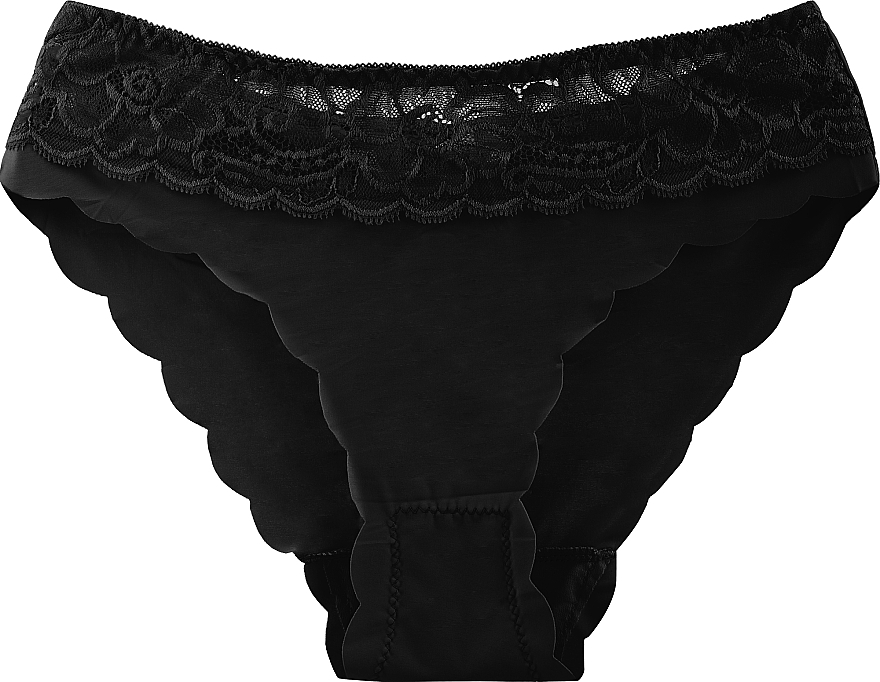 Majtki bikini z elastycznym wykończeniem, czarne - Moraj