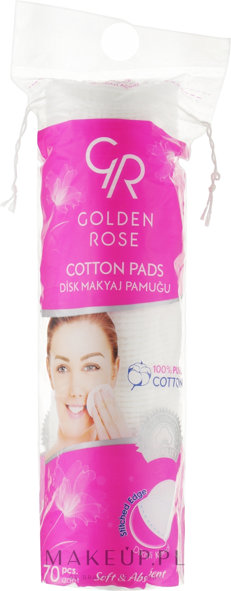 Płatki kosmetyczne - Golden Rose Cotton Pads for Makeup Removal — Zdjęcie 70 szt.