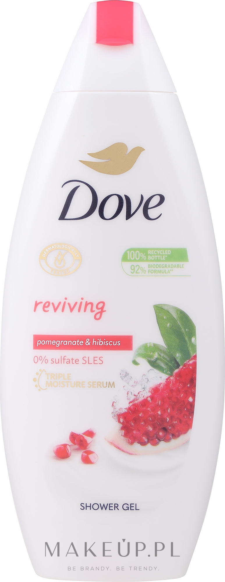 Kremowy żel pod prysznic - Dove Go Fresh Pomegranate Shower Gel — Zdjęcie 250 ml