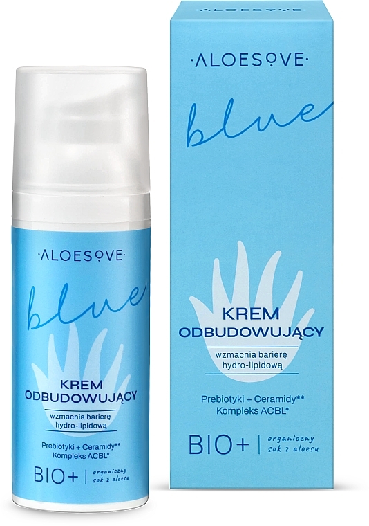 Regenerujący krem do twarzy z prebiotykami - Aloesove Blue Face Cream — Zdjęcie N3