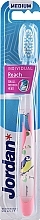 Kup Szczoteczka do zębów średnia, różowa z sikorką - Jordan Individual Medium Reach Toothbrush