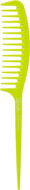 Grzebień 82826 z rączką, limonkowy - Janeke Fashion Comb For Gel Application Lime Fluo — Zdjęcie N1