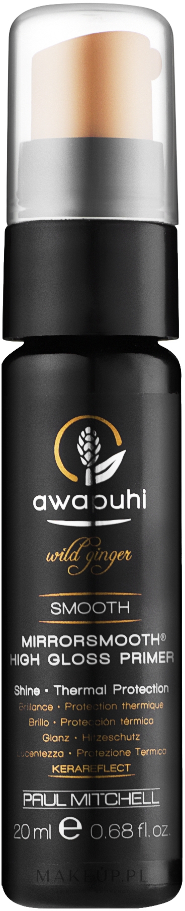 Nabłyszczający primer do włosów - Paul Mitchell Awapuhi Wild Ginger MirrorSmooth High Gloss Primer — Zdjęcie 20 ml