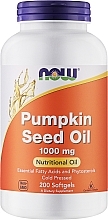Olej z pestek dyni w kapsułkach, 1000 mg - Now Foods Pumpkin Seed Oil — Zdjęcie N3