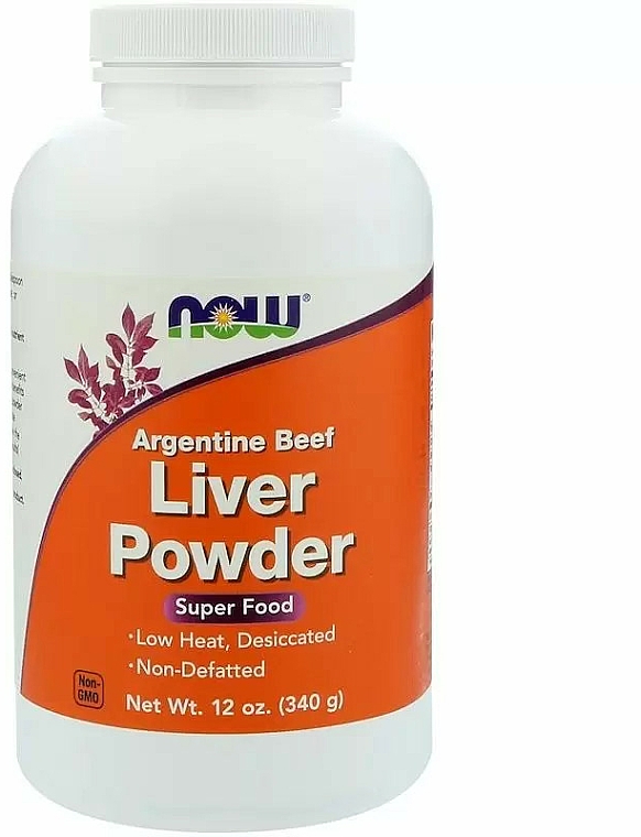 Suplement diety na bazie proszku z wątroby wołowej - Now Foods Argentine Beef Liver Powder — Zdjęcie N1