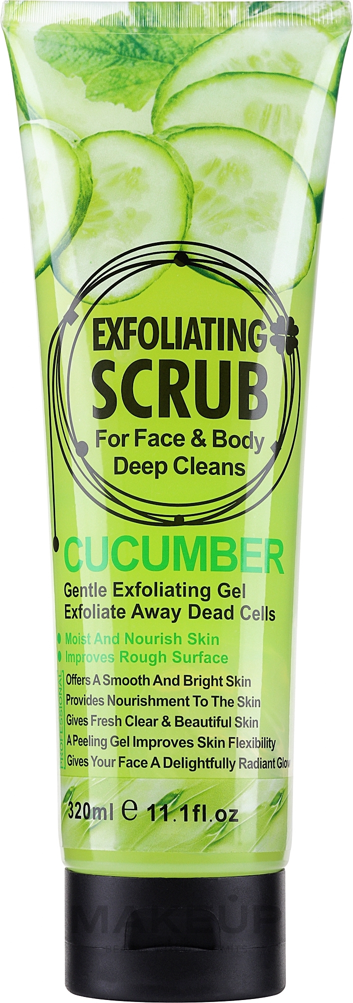 Peeling do twarzy i ciała Ogórek - Wokali Exfoliating Scrub Cucumber — Zdjęcie 320 ml