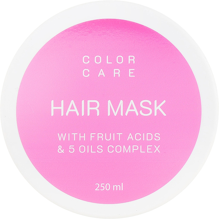 Maska do włosów farbowanych - Looky Look Color Care Hair Mask With Fruit Acids & 5 Oils Complex