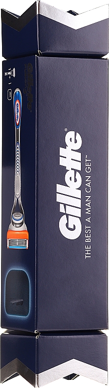Zestaw upominkowy do golenia dla mężczyzn - Gillette Fusion5 Razor Cracker (razor 1 pcs + road cover) — Zdjęcie N1