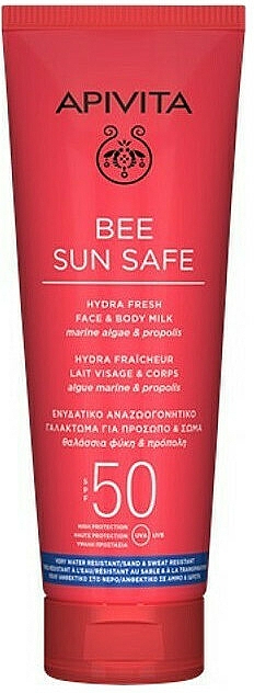 Przeciwsłoneczna emulsja do twarzy i ciała - Apivita Bee Sun Safe Hydra Fresh Face & Body Milk SPF50 — Zdjęcie N1