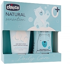 Zestaw - Chicco Natural Sensation Daily Care Set (gel/wash/200ml + b/lot/150ml) — Zdjęcie N2