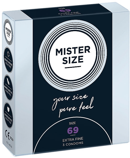 Prezerwatywy lateksowe, rozm. 69, 3 szt. - Mister Size Extra Fine Condoms — Zdjęcie N1