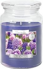 Kup Świeca aromatyczna premium w szkle Violet Garden - Bispol Premium Line Scented Candle Violet Garden