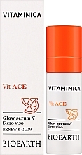 Antyoksydacyjne serum rozjaśniające do twarzy - Bioearth Vitaminica Vit ACE Glow Serum — Zdjęcie N2