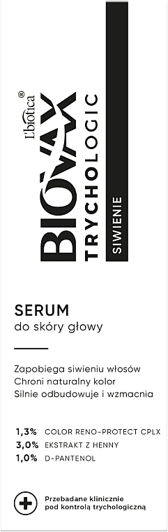 Serum do skóry głowy Siwienie - L'biotica Biovax Trychologic — Zdjęcie N1