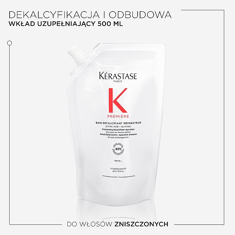 Odwapniający szampon-kąpiel regenerująca do każdego rodzaju zniszczonych włosów - Kerastase Premiere Decalcifying Repairing Shampoo (uzupełnienie) — Zdjęcie N3