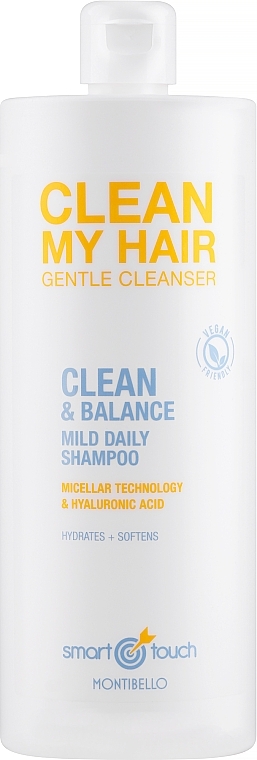 Nawilżający szampon micelarny z ekstraktem z konopi - Montibello Smart Touch Clean My Hair — Zdjęcie N2