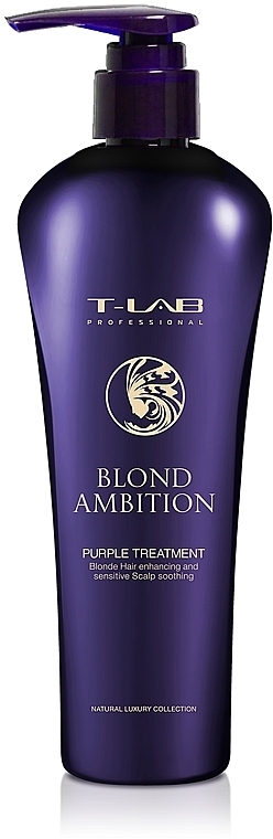 Odżywka do korekty koloru i odżywiania włosów - T-LAB Professional Blond Ambition Purple Treatment — Zdjęcie N1