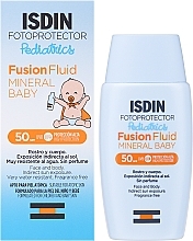 Krem z filtrem SPF 50 dla dzieci - Isdin Fotoprotector Pediatrics Fusion Fluid Mineral Baby SPF50+ — Zdjęcie N2