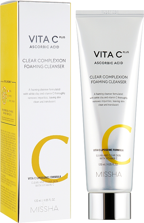 Oczyszczająca pianka do twarzy - Missha Vita C Plus Clear Complexion Foaming Cleanser — Zdjęcie N1