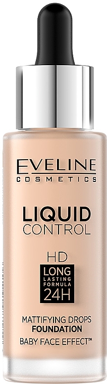 Matujący podkład do twarzy - Eveline Cosmetics Liquid Control HD Long Lasting Formula 24 H