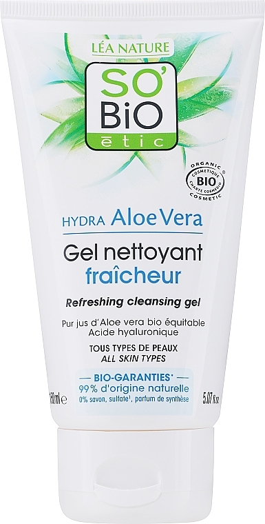 Żel do mycia twarzy - So'Bio Etic Hydra Aloe Vera Refreshing Cleansing Gel — Zdjęcie N1