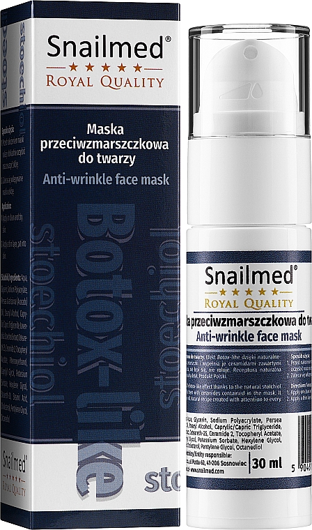 Maska przeciwzmarszczkowa do twarzy - Snailmed Royal Quality — Zdjęcie N2