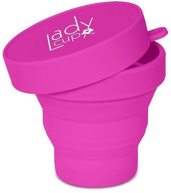 Pojemnik do przechowywania i dezynfekcji kubeczków menstruacyjnych, 150 ml, różowy - LadyCup — Zdjęcie N1