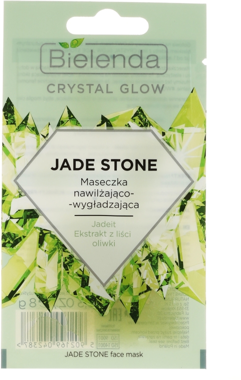 Maseczka nawilżająco- wygładzająca Jadeit - Bielenda Crystal Glow Jade Stone Face Mask