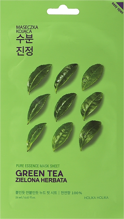 Maseczka do twarzy z ekstraktem z zielonej herbaty - Holika Holika Pure Essence Mask Sheet Green Tea