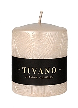 Świeca dekoracyjna, 8 x 10 cm, szampańska - Artman Tivano — Zdjęcie N1