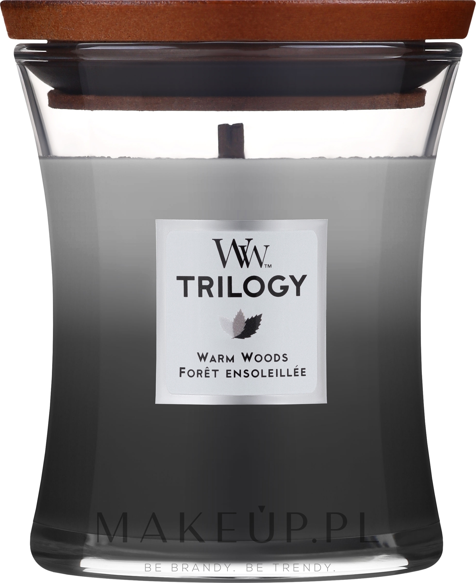 Świeca zapachowa w szkle - WoodWick Hourglass Trilogy Candle Warm Woods — Zdjęcie 275 g