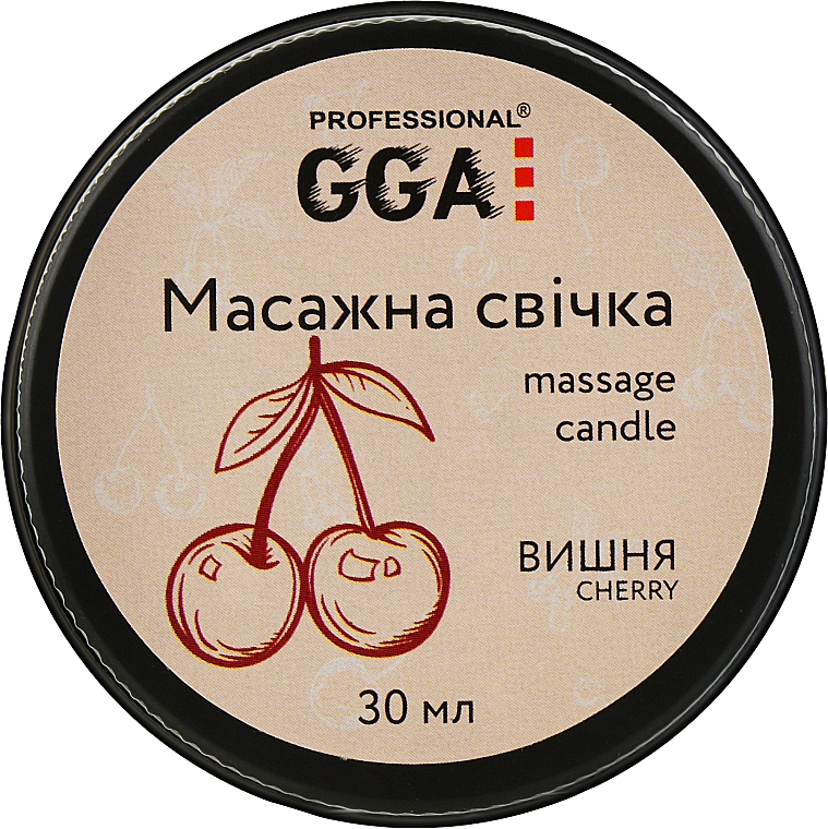 Świeca do masażu Wiśnia - GGA Professional Massage Candle — Zdjęcie N1