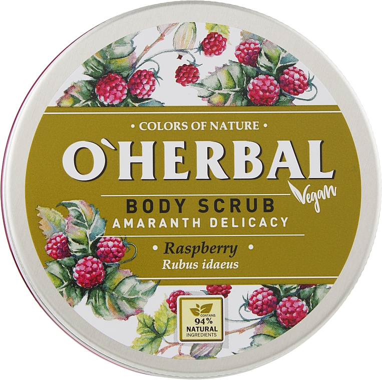 Peeling do ciała Malina - O'Herbal Body Scrub Raspberry — Zdjęcie N1