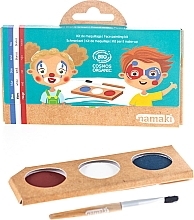 Zestaw do malowania twarzy dla dzieci - Namaki Clown & Harlequin Face Painting Kit (f/paint/7,5g + brush/1pc + acc/2pcs) — Zdjęcie N2