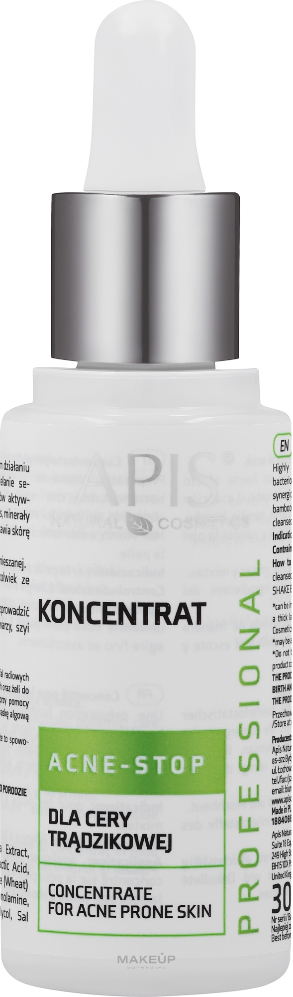 Koncentrat do cery trądzikowej - APIS Professional Acne-Stop — Zdjęcie 30 ml
