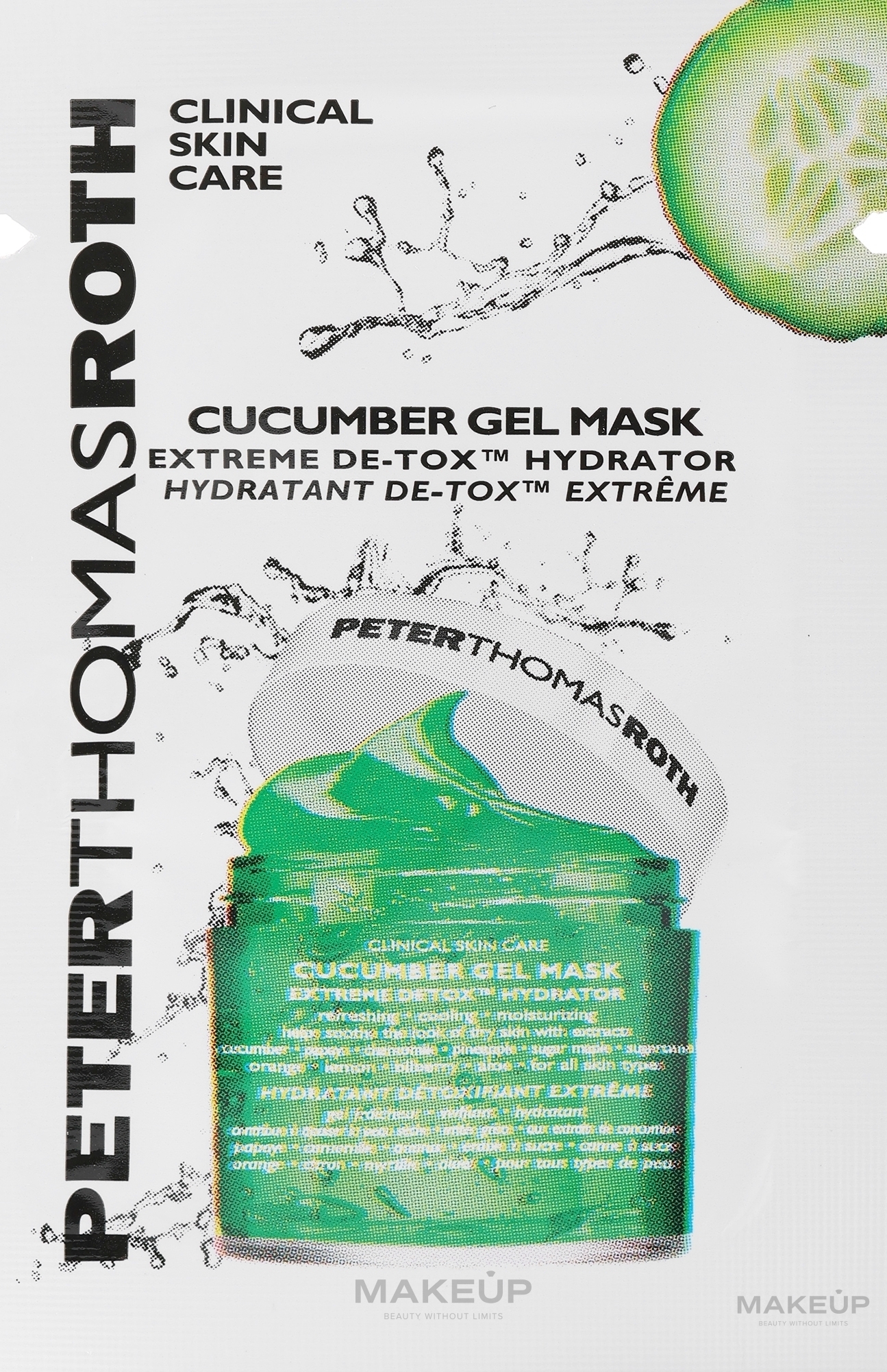 PREZENT! Żelowa maska ​​ogórkowa - Peter Thomas Roth Cucumber Gel Mask Extreme De-Tox Hydrator — Zdjęcie 2 ml