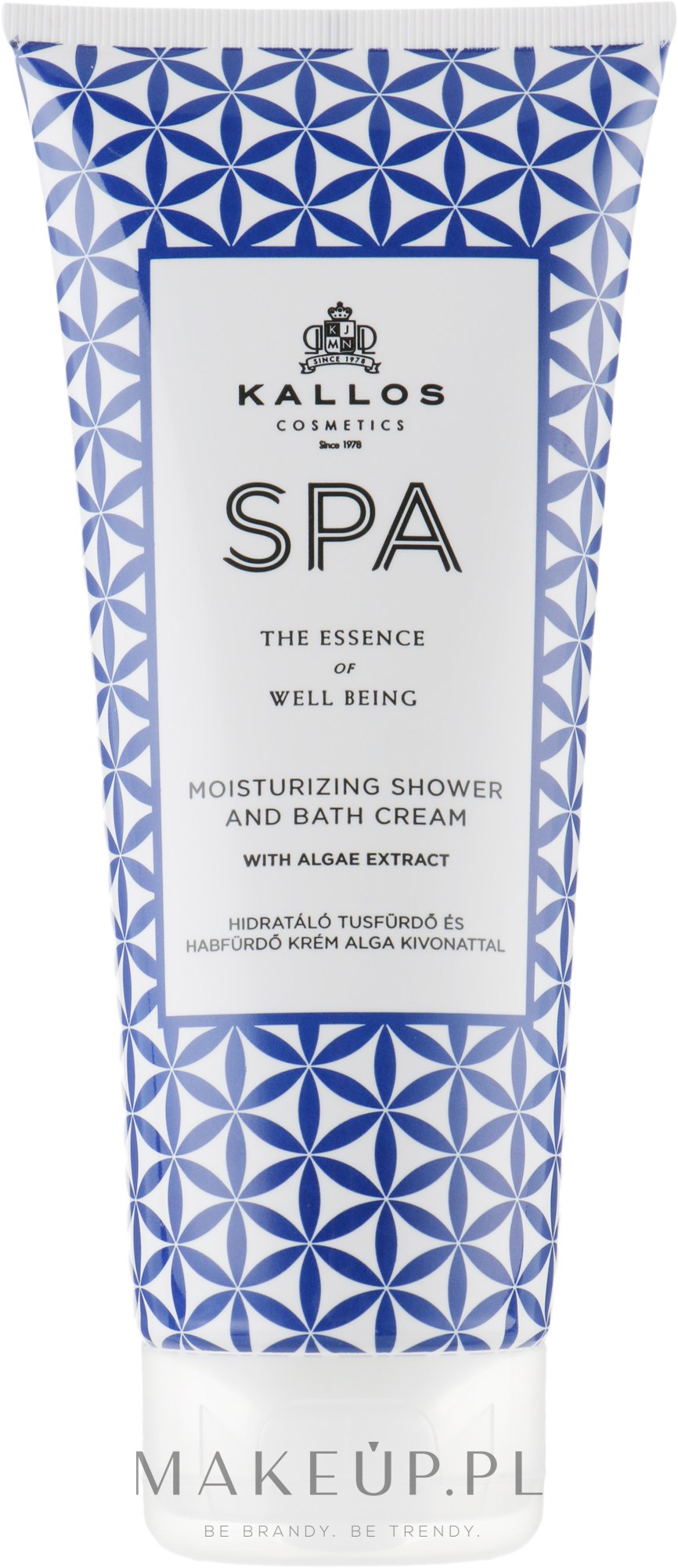 Nawilżający krem pod prysznic i do kąpieli - Kallos Cosmetics Spa Moisturizing Shower And Bath Cream With Algae Extract — Zdjęcie 200 ml