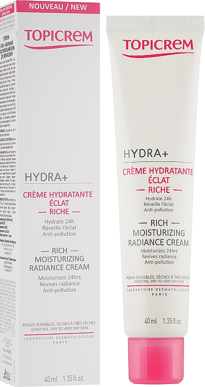 Bogaty krem nawilżający dla rozświetlonej skóry - Topicrem Hydra + Rich Moisturizing Radiance Cream — Zdjęcie N2
