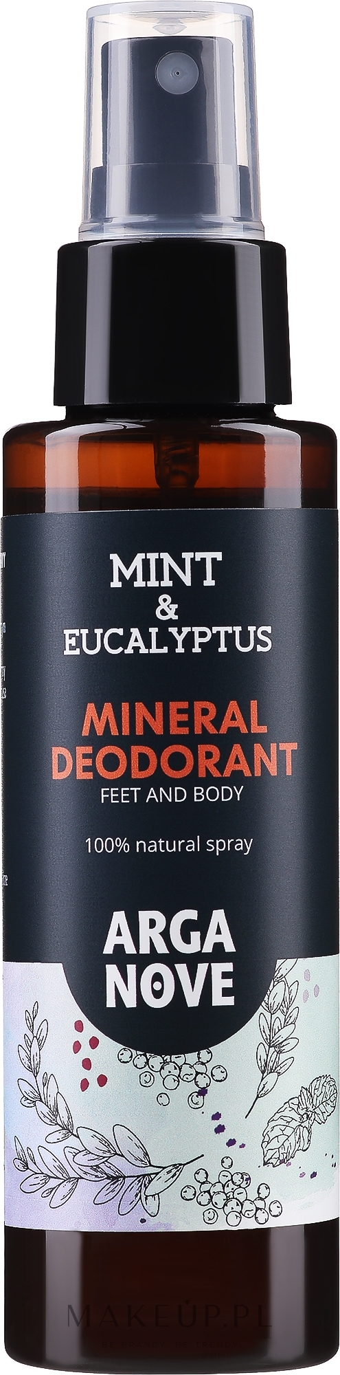 Naturalny dezodorant mineralny do stóp Mięta i eukaliptus - Arganove Mint Eucalyptus Dezodorant — Zdjęcie 100 ml