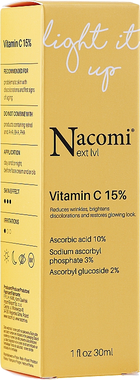 Serum do twarzy z witaminą C 15% - Nacomi Next Level Vitamin C 15% 