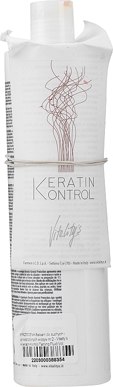 PRZECENA! Balsam do suchych i zniszczonych włosów nr 2 - Vitality's Keratin Kontrol Taming Fluid Vol. 2 * — Zdjęcie N2
