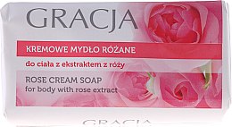 Kremowe mydło różane w kostce - Gracja Rose Cream Soap With Rose Extract — фото N2