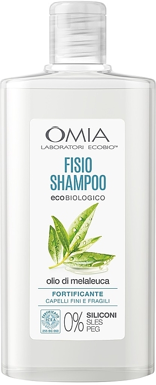 Szampon do włosów z olejkiem z drzewa herbacianego - Omia Laboratori Ecobio Melaleuca Shampoo — Zdjęcie N1